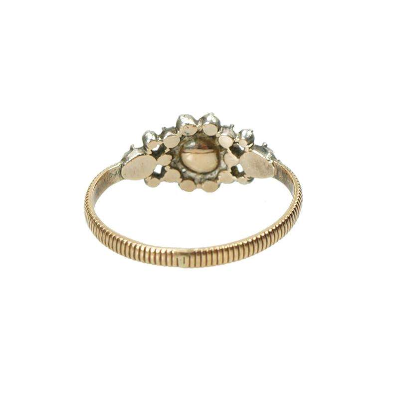 Folied Back Rose Cut Diamond Georgian Ring