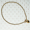 georgian heart lock locket back with garnet carbuncle on gold chain