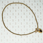 georgian heart lock locket back with garnet carbuncle on gold chain