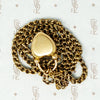 georgian heart lock locket back with garnet carbuncle on gold chain