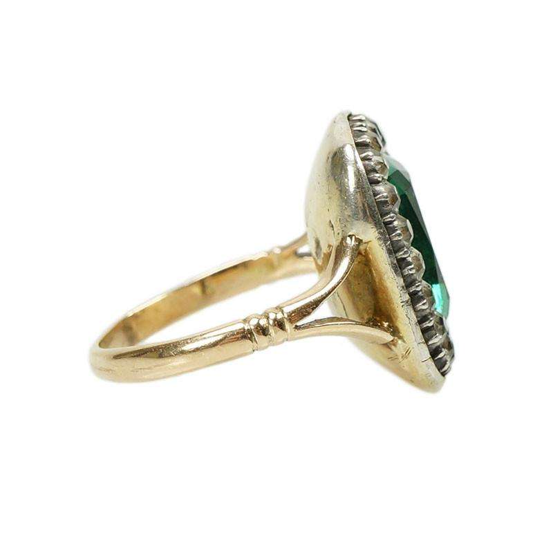 Georgian Emerald Paste Ring early 1800s