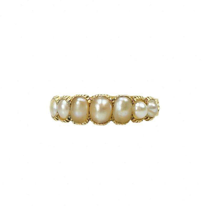Georgian Gold and Natural Pearl Ring