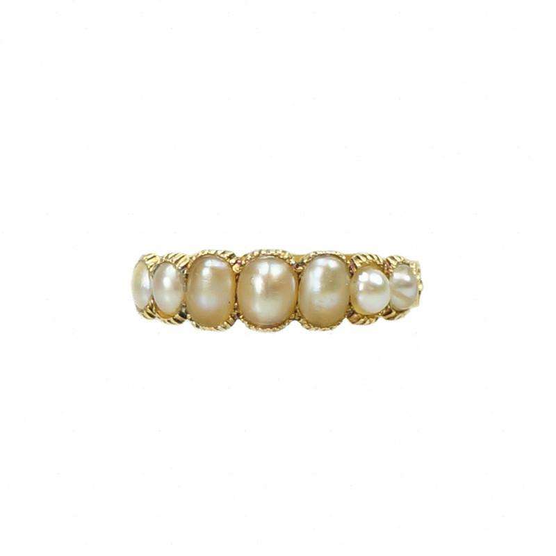 Georgian Gold and Natural Pearl Ring