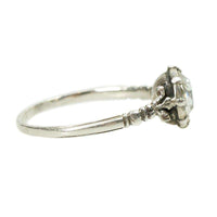 Antique Rose Cut Diamond Solitaire set in Silver