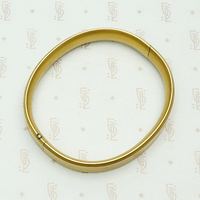 Beveled Edge Edwardian Bangle with Matte Finish, top view.