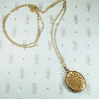 Pretty Engraved Gold Filled Victorian Locket