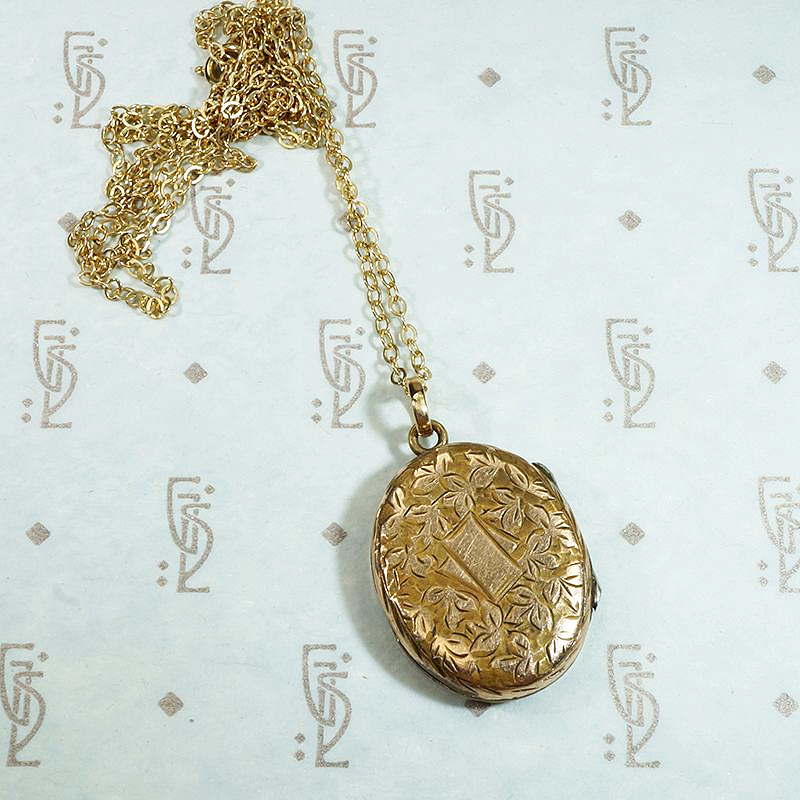 Pretty Engraved Gold Filled Victorian Locket
