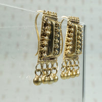 Silver Gilt Etruscan Revival Earrings