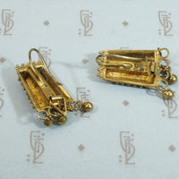 Silver Gilt Etruscan Revival Earrings