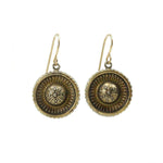 Repoussé Victorian Pin and Earring Set in Silver Gilt