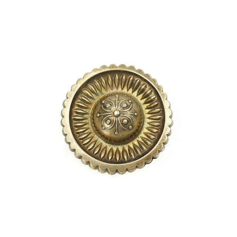 Repoussé Victorian Pin and Earring Set in Silver Gilt