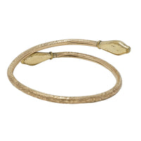 gilt metal snake bracelet back view