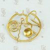 moderist brooch 14k yellow gold