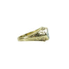 Unusual Vintage Yellow Gold Aquamarine Ring