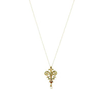 Exceptional Naturalistic 18k gold and Gemstone Pendant