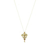 Exceptional Naturalistic 18k gold and Gemstone Pendant