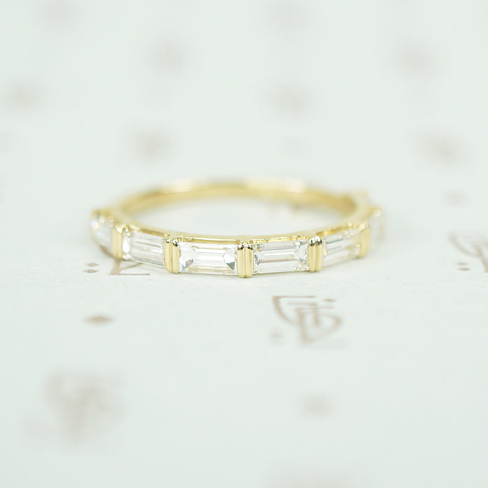 baguette band recycled 14k yellow gold 