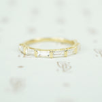 baguette band recycled 14k yellow gold 