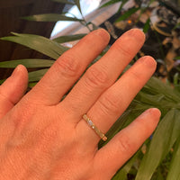 Recycled Gold Beauty Baguette Diamond Band