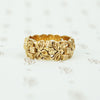 wide art carved vintage 14k yellow gold band size 7