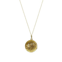 Antique Car Locket Gold with Diamonds