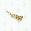 9ct fob with yellow glass stone