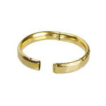 Classic Vintage Hinged Gold Filled Bangle - Gem Set Love