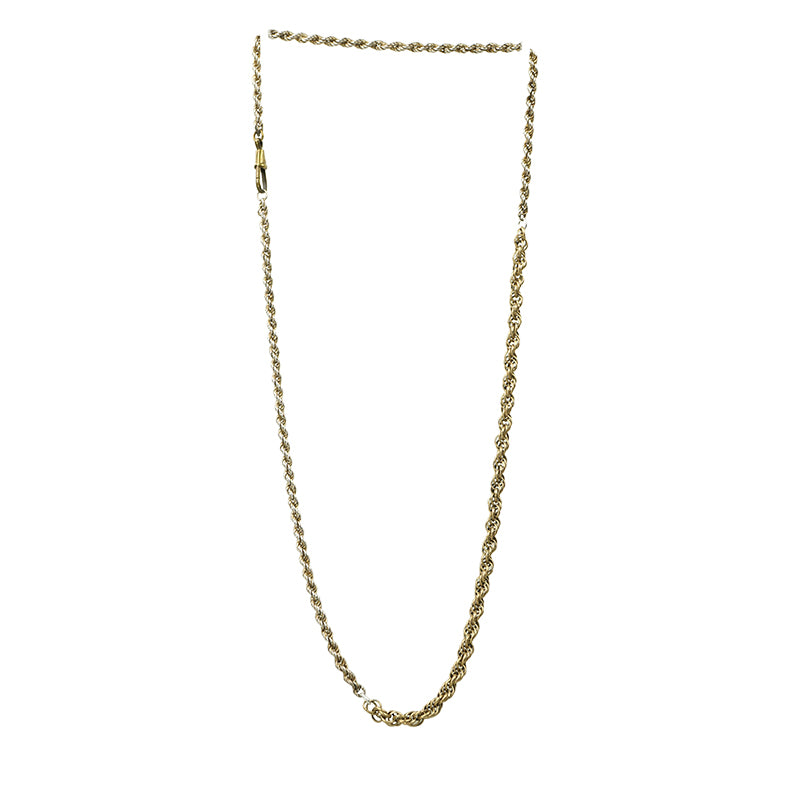 Twisted a Silver and Gold Married Chain - Gem Set Love