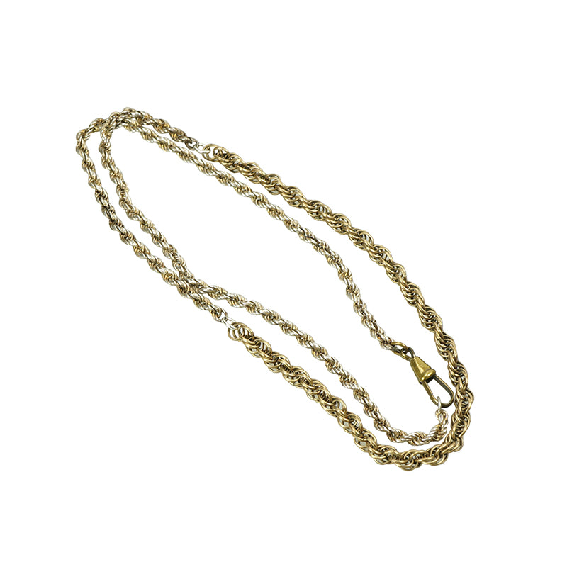 Twisted a Silver and Gold Married Chain - Gem Set Love