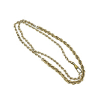 Twisted a Silver and Gold Married Chain - Gem Set Love