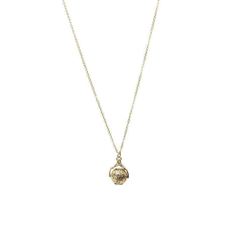 Rosey Gold Victorian Spinner Fob Locket