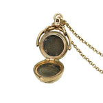 Rosey Gold Victorian Spinner Fob Locket