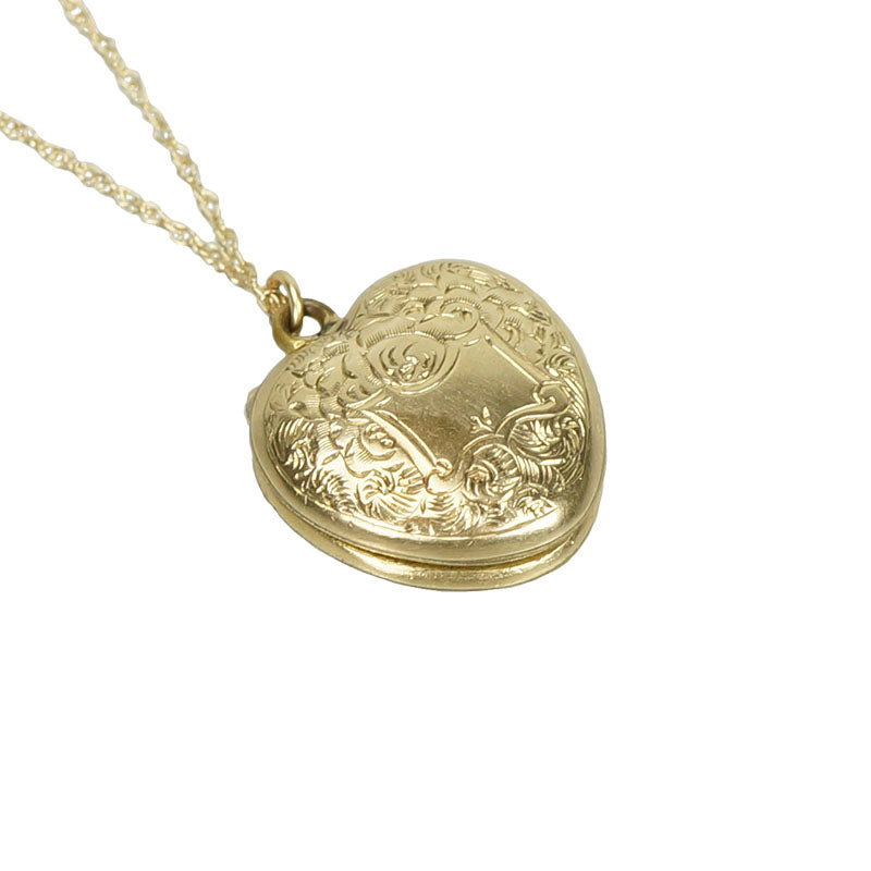 english 9ct locket top hinge