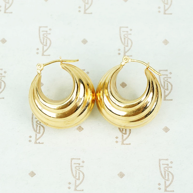 14k yellow gold huggies circa 1980