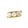 Glowing Moonstone and Gold Vintage Ring - Gem Set Love