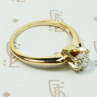 Lovely Gold OEC Diamond Solitaire