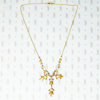 Edwardian Pearl Set Gold Leaf Necklace