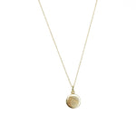 back view of gold quartz pendant