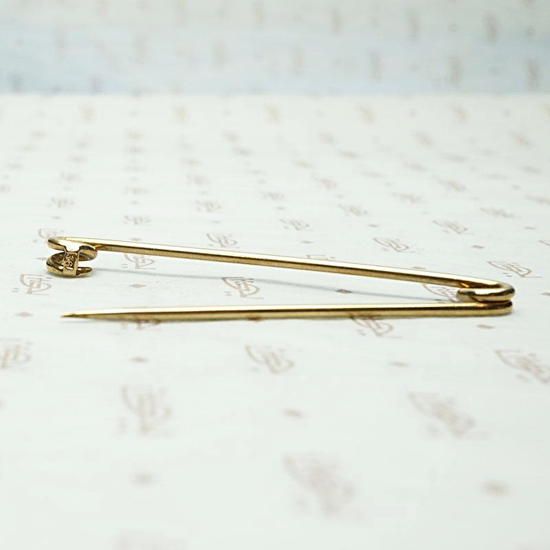 Antique English Gold Safety Pin