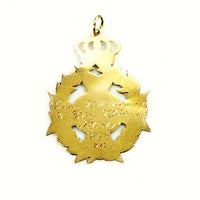 Antique 14k Yellow Gold Pendant Fob dated 1903