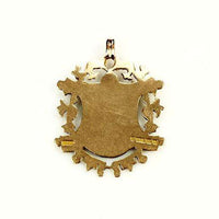 9k Rose Gold Shield Shaped Victorian Fob Pendant