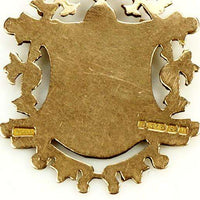 9k Rose Gold Shield Shaped Victorian Fob Pendant
