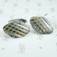 German Art Deco Engraved Silver Cufflinks