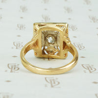 1940's Yellow Gold Diamond Panel Ring
