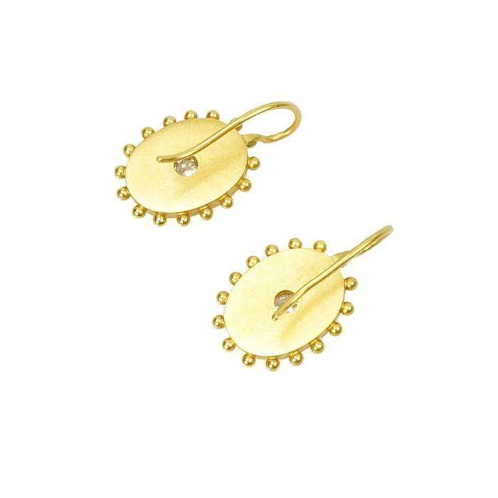 Classic Yellow Gold Diamond set Earrings