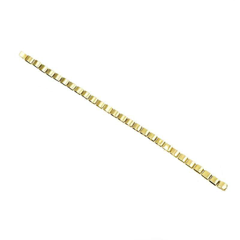Vintage Turquoise and Pearl 15k Gold Link Bracelet