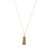 Etruscan Revival 18k Tassel Pendant Necklace