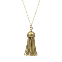 Etruscan Revival 18k Tassel Pendant Necklace