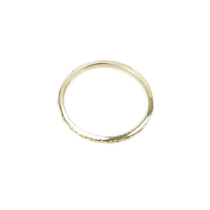 Thin Gold Vintage Band with Roses