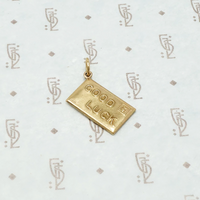 vintage 9ct charm good luck letter